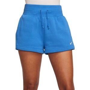 Nike Sportswear Phoenix Fleece High-Waisted Loose Shorts in Star Blue Large